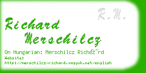 richard merschilcz business card